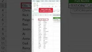 How to Combine First and Last Names in Excel Automatically