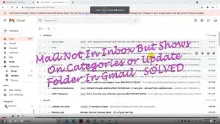 Mail Not In Inbox But Shows On Categories or Update Folder In Gmail   SOLVED