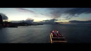 Cinematic San Francisco Downtown and Bay Bridge Aerial