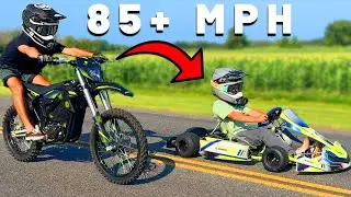 RACING 100hp Electric GoKart VS Insane Electric Dirt Bike With GEARS