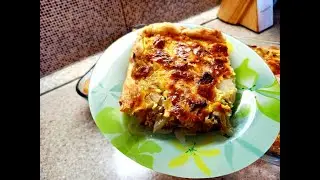 ПИРОГ ИЗ МОЛОДОЙ КАПУСТКИ С КОПЧЁНОЙ ГРУДИНКОЙ. ОТКРЫТЫЙ ПИРОГ.