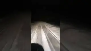 Ночная дорога зимой