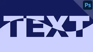Split color text and background (with wave effect) | PHOTOSHOP TUTORIAL - TEXT EFFECT