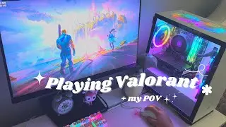 🎧 playing Valorant on my aesthetic pc set up | cozy gameplay ♡