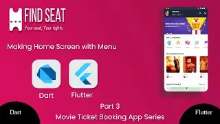 Flutter Tutorial: Movie Booking App | Home Page | Dart | Animation | Flutter | Speed Code | Part 3