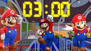 3 Minutes Timer Mario Rollercoaster Ride | 3 Minutes Mario Timer 