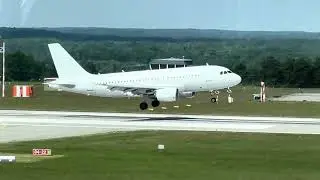 41air Airbus A319 Landing at Dresden 9A-MUC