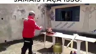 Fogo em óleo? Jamais faça isso - Segurança Doméstica