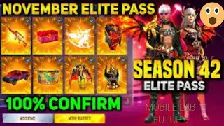 November/season 42 elite pass in Free Fire.#freefire#gaming#mrtripler#gamingwithnayeem