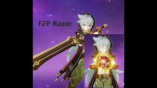 F2P Razor damage (R2 Prototype Archaic) team showcase - Genshin Impact