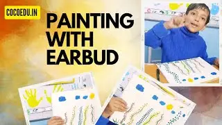 EarBud Drawing | Easy For kids and beginners | Earbud se drawing kaise bnaye | Hindi | CocoEdu.in |