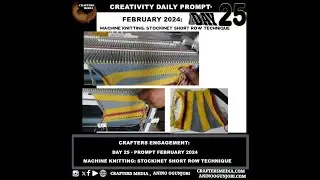 Short Row using stockinet stitch on LK150 knitting machine