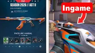 New Season 2026 Act 2 Battle Pass Vandal Skin in Valorant (Ingame)