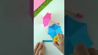 Miniature paper umbrella DIY 