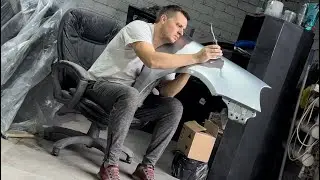 Golf mk5 устраняем дырки в крыльях. Тест смывок краски нет и химик.