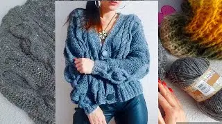 🔥 КАРДИГАН НА ПУГОВИЦАХ/ALIZE ALPACA TWEED/ВЫБИРАЮТ ВСЕ