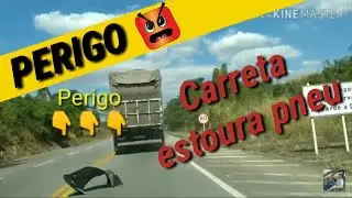 CARRETA ESTOUROU O PNEU! De carona com José nas Estradas de Minas.