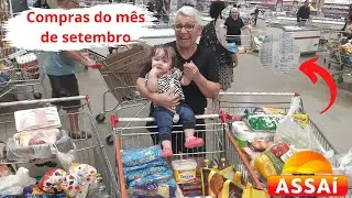 Compras do mês de setembro [mostrando tudo que comprei no assaí atacadista]