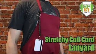 Stretchy Coil Cords for Swipe Badges and Keys - Spiral Bungee Lanyard by Specialist ID (505-CC-BLK)