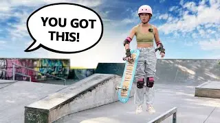 Teaching Maya Higa How To Kickflip