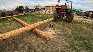 Строю баню! Трактор Т-25А незаменимый помощник в хозяйстве!