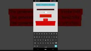 (GUI) Random Password Generator Using tkinter_ python. 