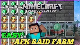 BEST 1.20 AFK RAID FARM /EMERALD FARM TUTORIAL FOR MINECRAFT BEDROCK EDITION !!