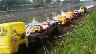 seru!! bocil willson lagi pengiriman hotwheels dengan 5 truck towing
