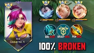 IXIA BEST BRUTAL DAMAGE BUILD AND EMBLEM 2025 (100% BROKEN) - MLBB