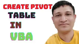 How to create Pivot Table using VBA | Excel VBA Macro to Create a PivotTable ||Hindi||
