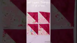 Half Square Triangle 4 at a Time (#shorts)