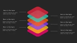 How to make and animate 5 layers infographic template in powerpoint | The press presentation