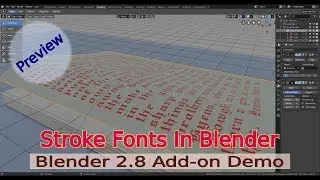 Blender 2.8 Stroke Font Add-on (Demo)