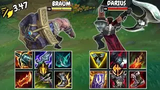 ATTACK SPEED BRAUM vs DARIUS FULL BUILD FIGHTS & Best Pentakills!
