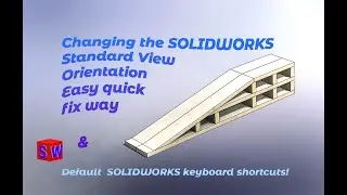 Solid Work Tutorial - How changing the  Standard View Orientation, in 3 steps, and using shortcut