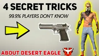 4 SECRET TRICKS TO USE DESERT EAGLE GUN IN FREE FIRE || 100% HEADSHOT TRICK || FREEFIRE BATTLEGROUND