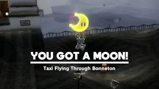 A Taxi Flying Through Bonneton - Super Mario Odyssey