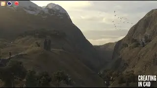 Creating large Scale Photo real C.G environment in C4D.