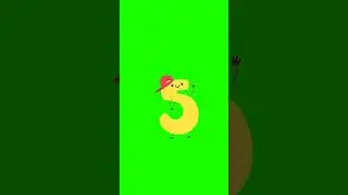 Countdown numbers from 10-1 funny 3d effect text with sound 7#shorts #short #animation #greenscreen