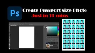 Photoshop Tutorial in Hindi - How to create Passport-size Photo only 11mins very easy way