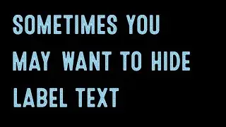 Coding for Beginners: How and When to Hide Your Label Text