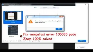Mengatasi Zoom tidak bisa share screen error 105035 fix