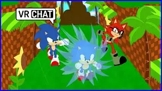 SONIC TEACHES CLASSIC SONIC HOW TO BOOST! IN VR CHAT FEAT GADGET