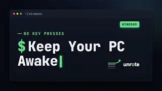 Simple steps to keep your computer awake without tocuhing any keys/mouse