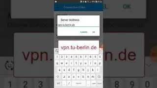 VPN connection at the TU Berlin - Android with Cisco AnyConnect