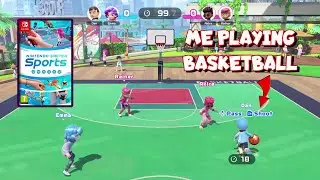 Nintendo Switch Sports - Playing Basketball for the First Time