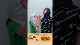 Pizza Vs Hamburger 🍕🍔 Food #spiderman #shorts #short #ytshort #spiderman