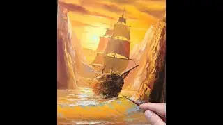 Sea  ship oil painting Vugar Mamedov  