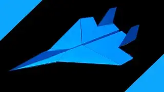 Origami Jet Airplane. Easy paper fighter plane. How to make paper jet. F-15 paper jet tutorial. 🔥🔥.