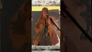 Painting while reflecting on Matt Bollinger's work  
